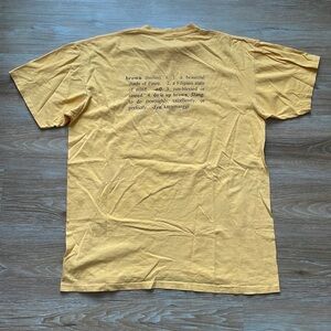 Vintage 1990s Filipino Youth Association faded yellow t shirt XL